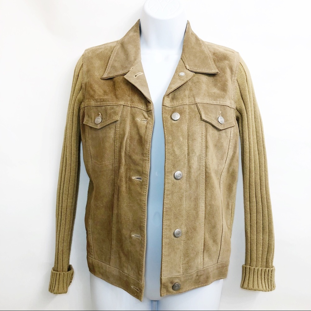 Leather and Knit Jacket